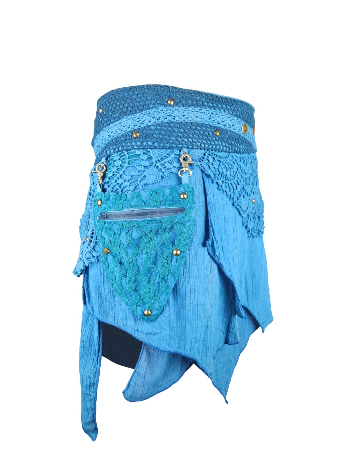 Lace Pocket Festival Mini Skirt