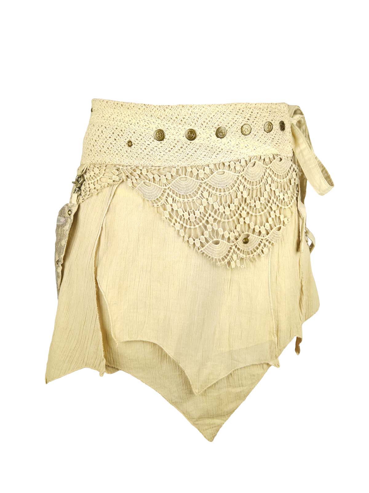 Lace Pocket Festival Mini Skirt