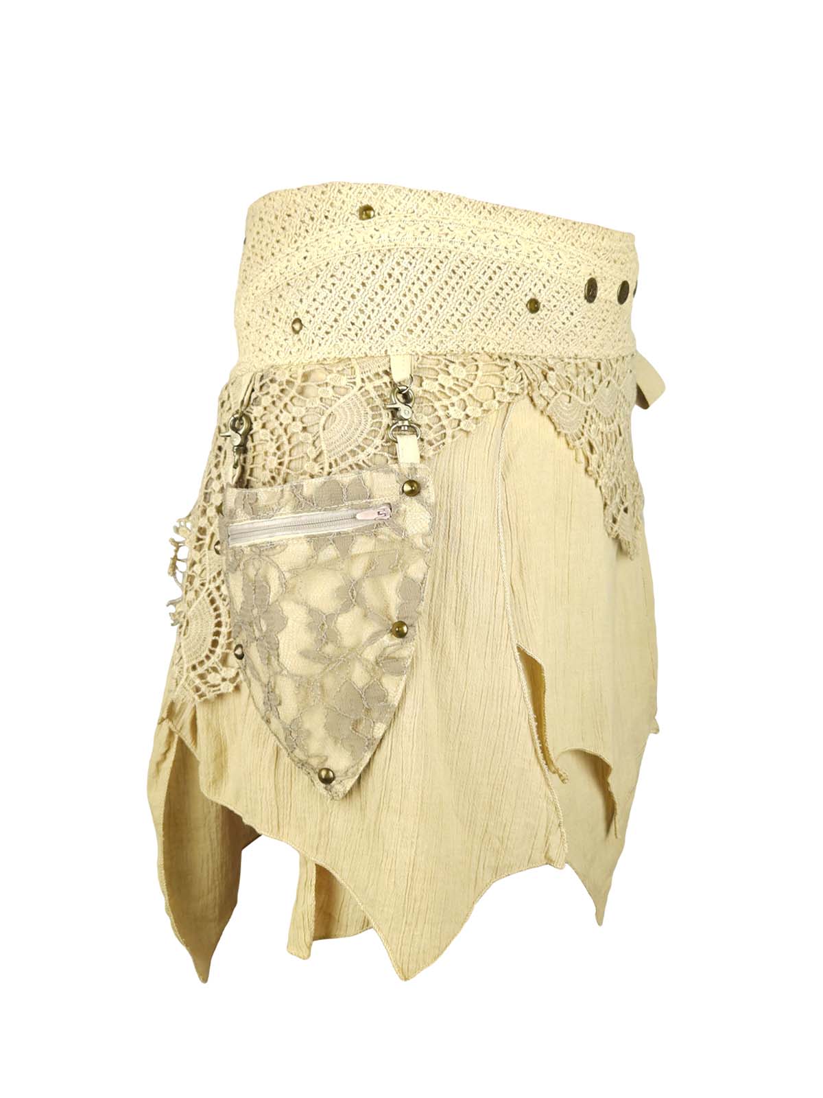 Lace Pocket Festival Mini Skirt
