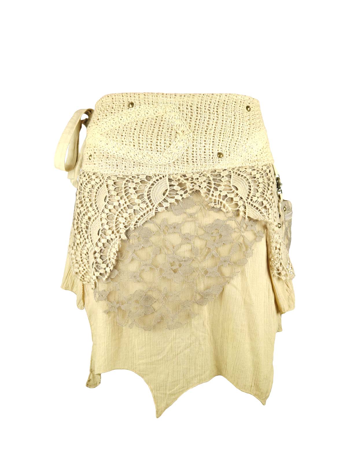 Lace Pocket Festival Mini Skirt