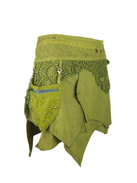 Lace Pocket Festival Mini Skirt