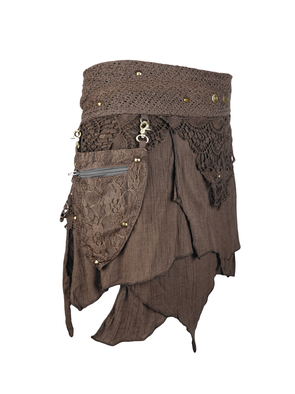 Lace Pocket Festival Mini Skirt