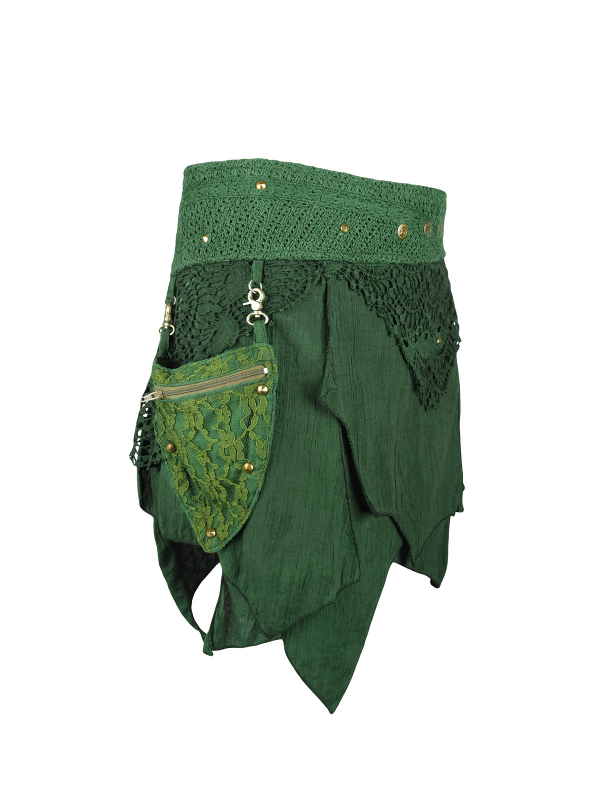 Lace Pocket Festival Mini Skirt