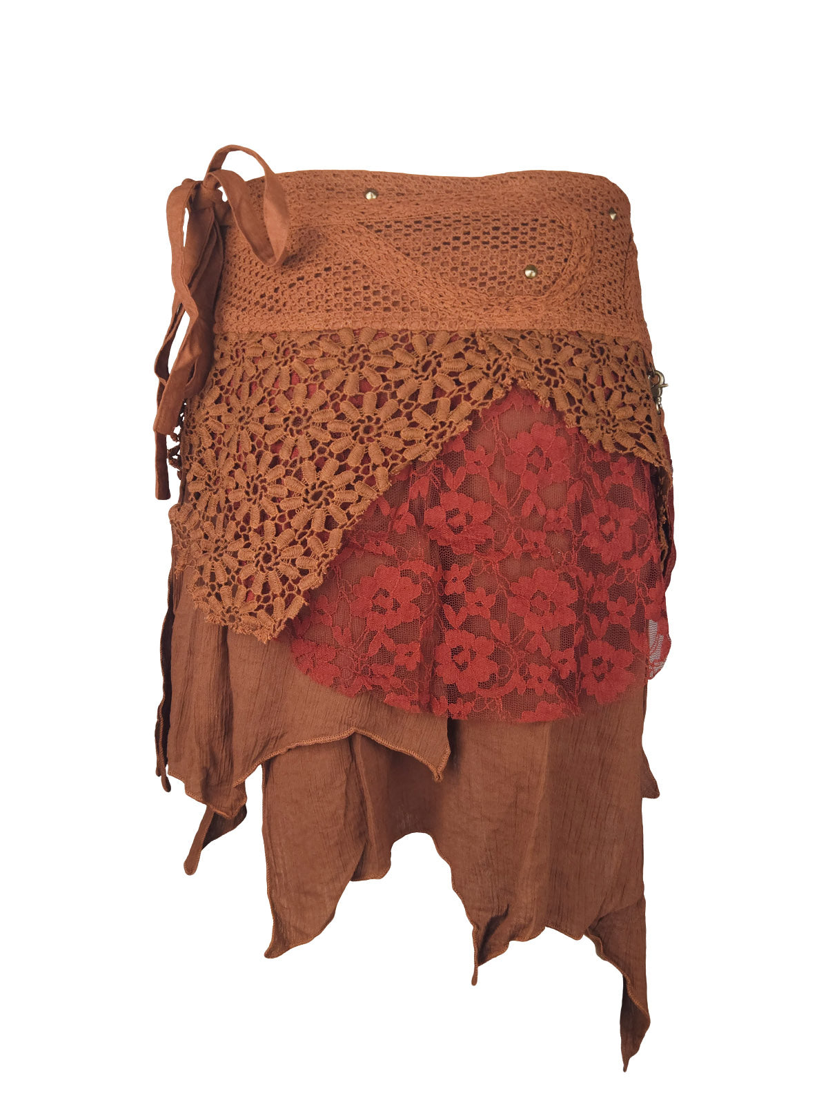 Lace Pocket Festival Mini Skirt