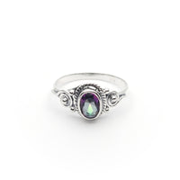 Sterling Silver Faceted Ember Mystic Topaz Ring