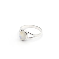 Sterling Silver Faye Rainbow Moonstone Ring