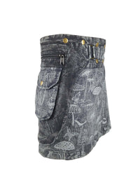 Wonderland Snap Button Mini Skirt