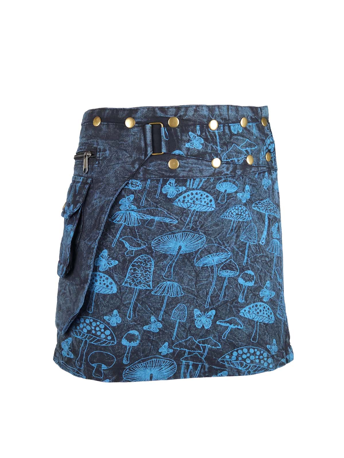 Wonderland Snap Button Mini Skirt