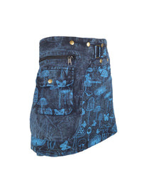 Wonderland Snap Button Mini Skirt