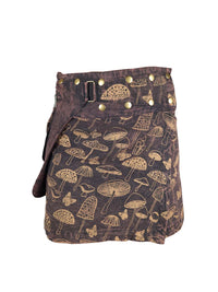 Wonderland Snap Button Mini Skirt