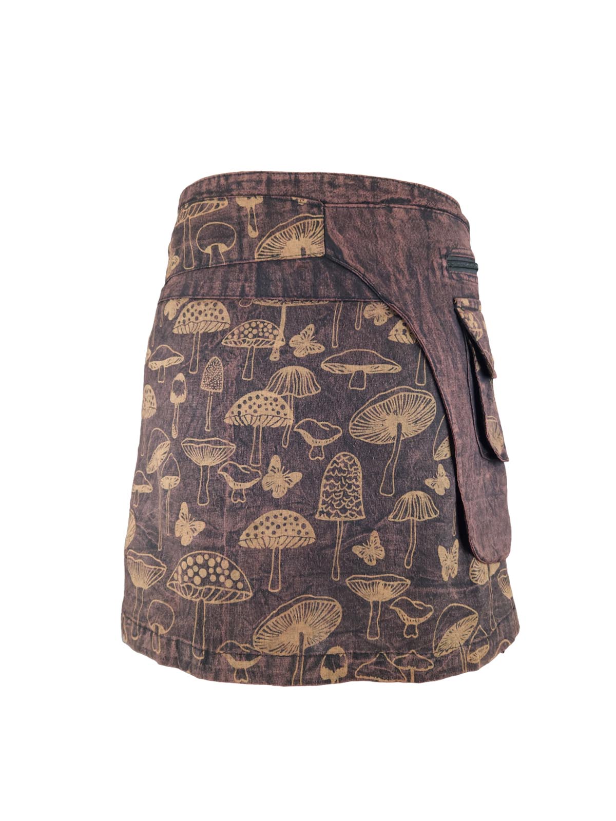 Wonderland Snap Button Mini Skirt