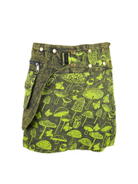 Wonderland Snap Button Mini Skirt