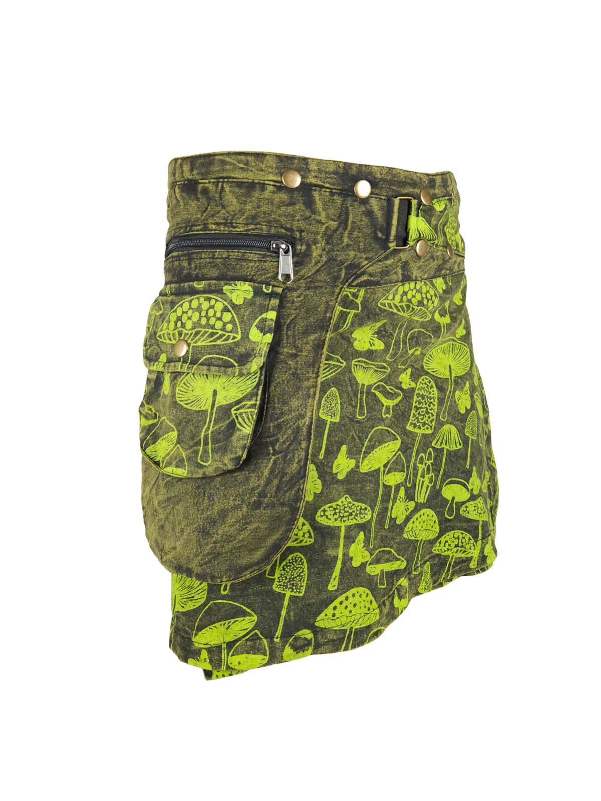 Wonderland Snap Button Mini Skirt