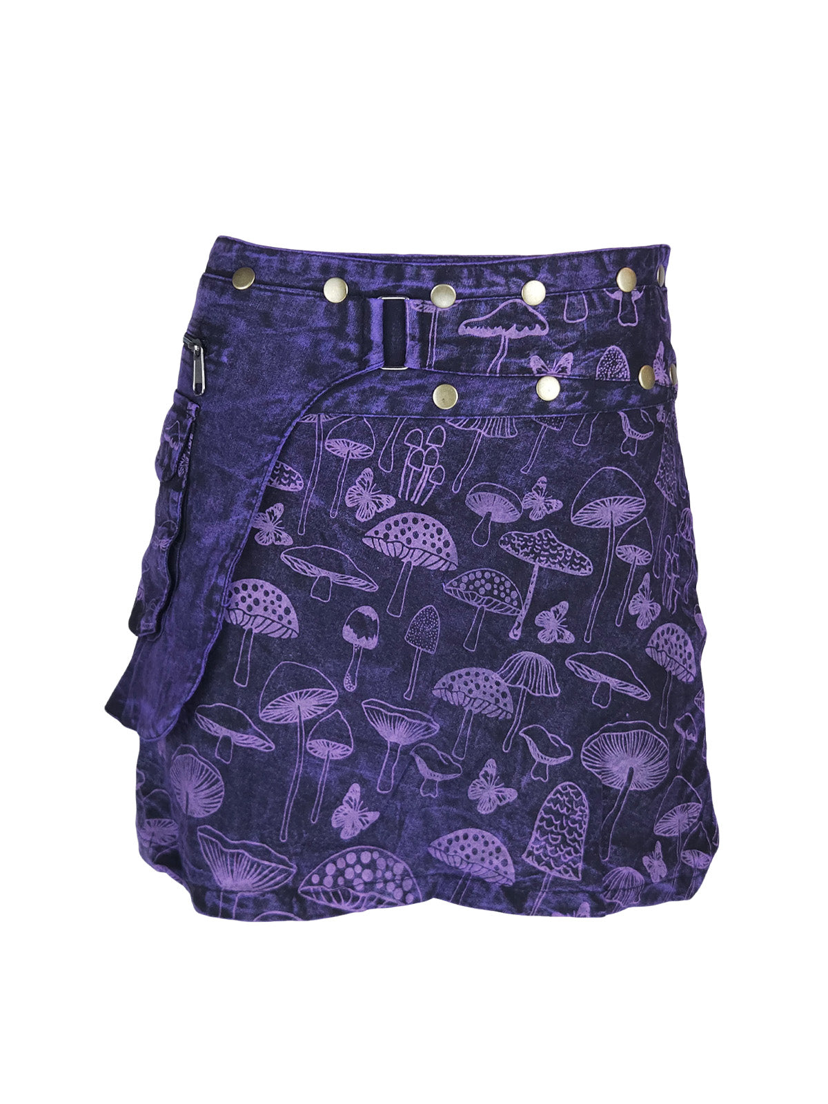 Wonderland Snap Button Mini Skirt