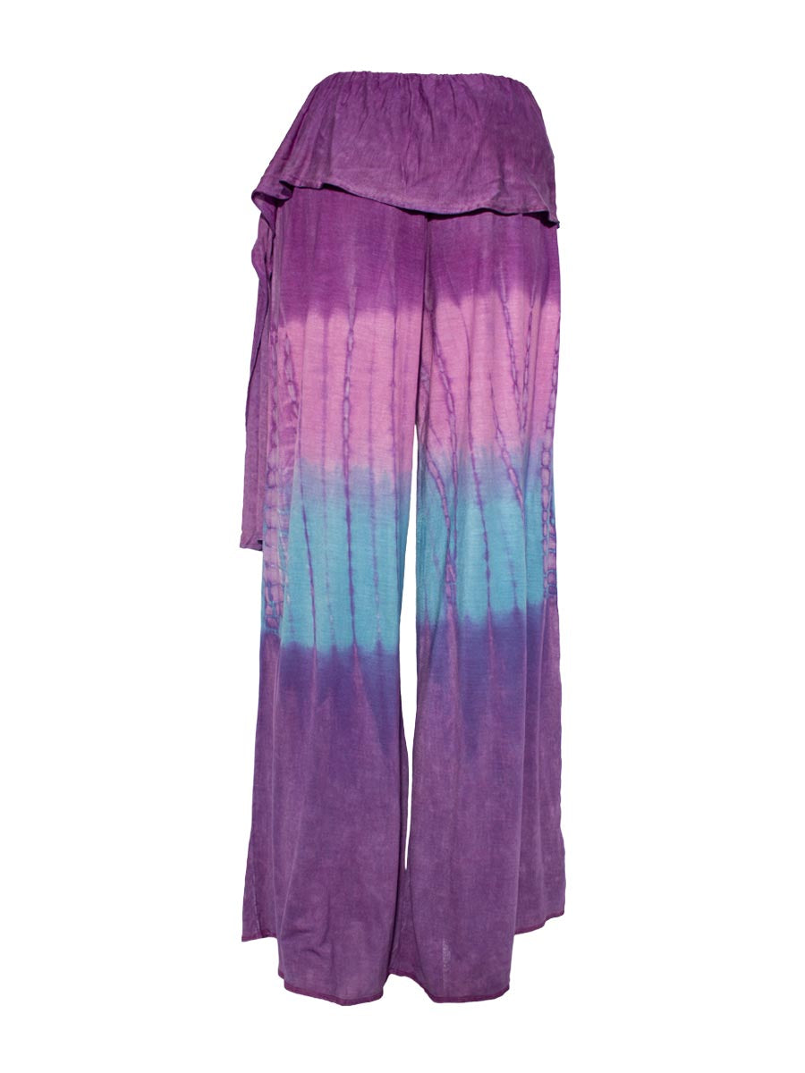 Carley Pants - Embroidered Relaxed Wide Leg Pants in White main image 1