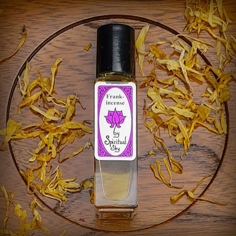 close up of spiritual sky perfume - frankincense