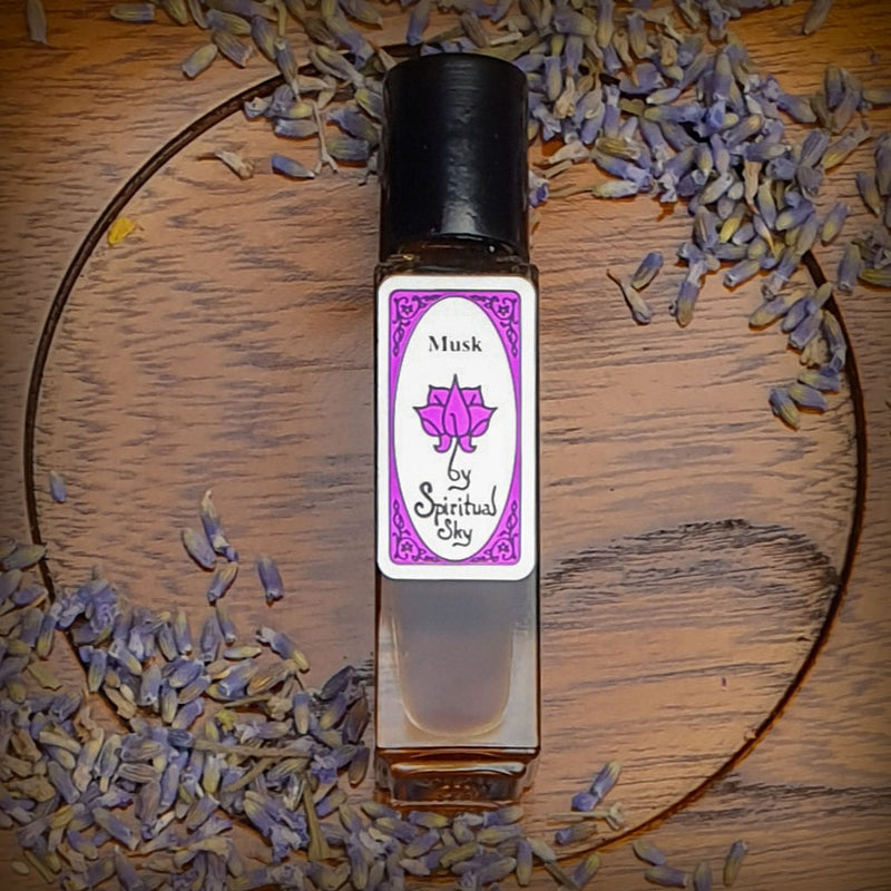 close up of spiritual sky perfume - musk