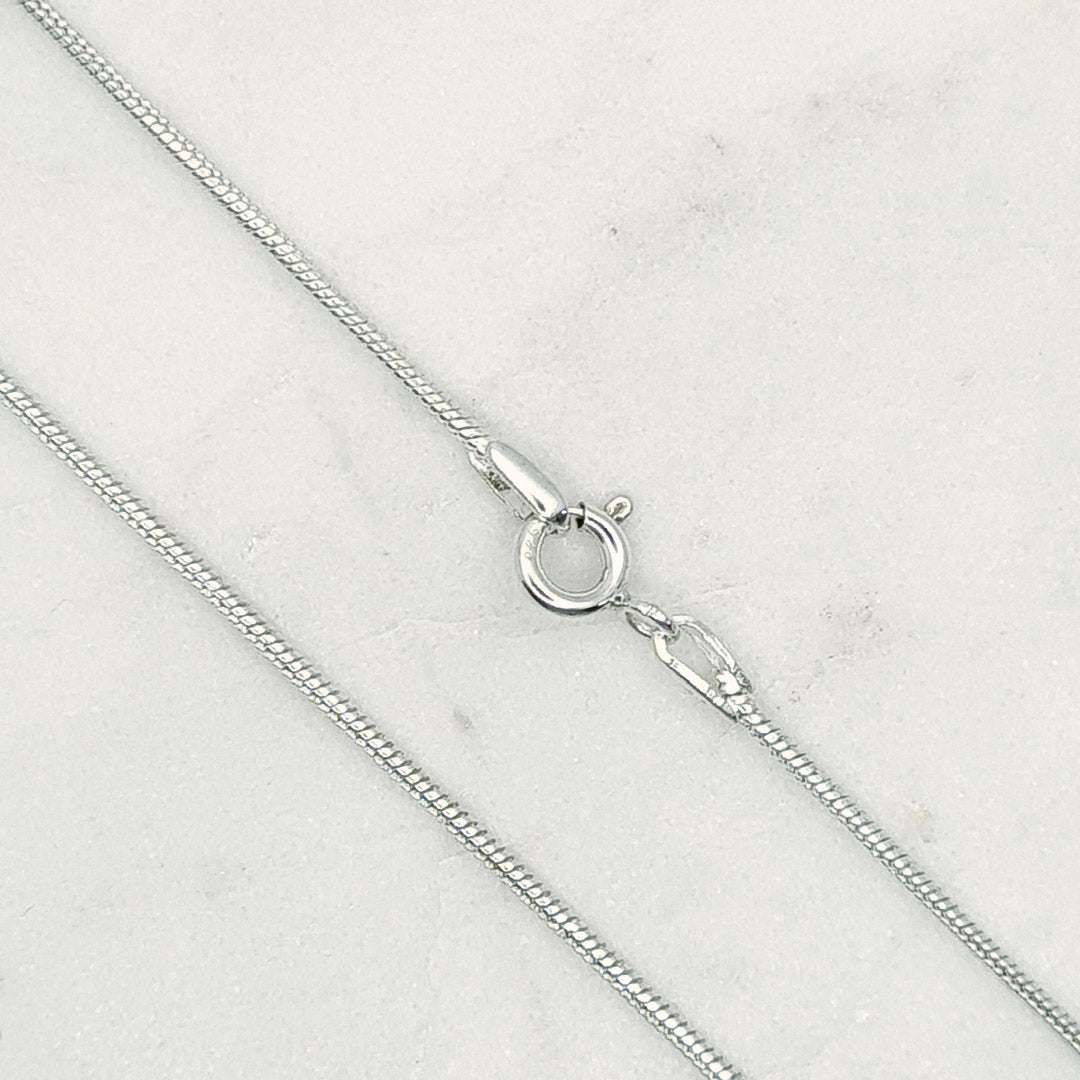 Sterling silver snake chain with clasp