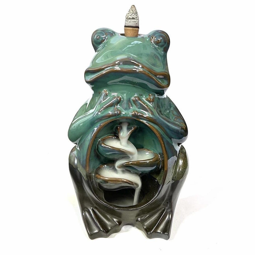 Ceramic Backflow Frog 16cm