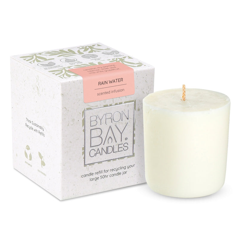 Byron Bay Candles - 50 Hour Scented Soy Refill - Rain Water