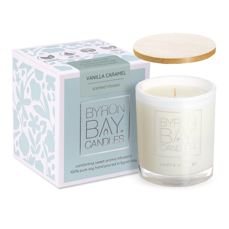 Byron Bay Candles - 30 Hour Scented Pure Soy - Vanilla Caramel