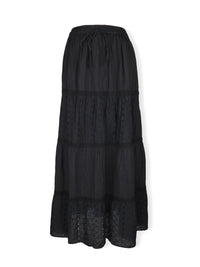 Julieta Floral Cut-Out Maxi Skirt