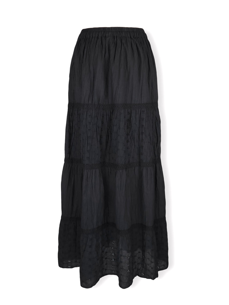 Julieta Floral Cut-Out Maxi Skirt