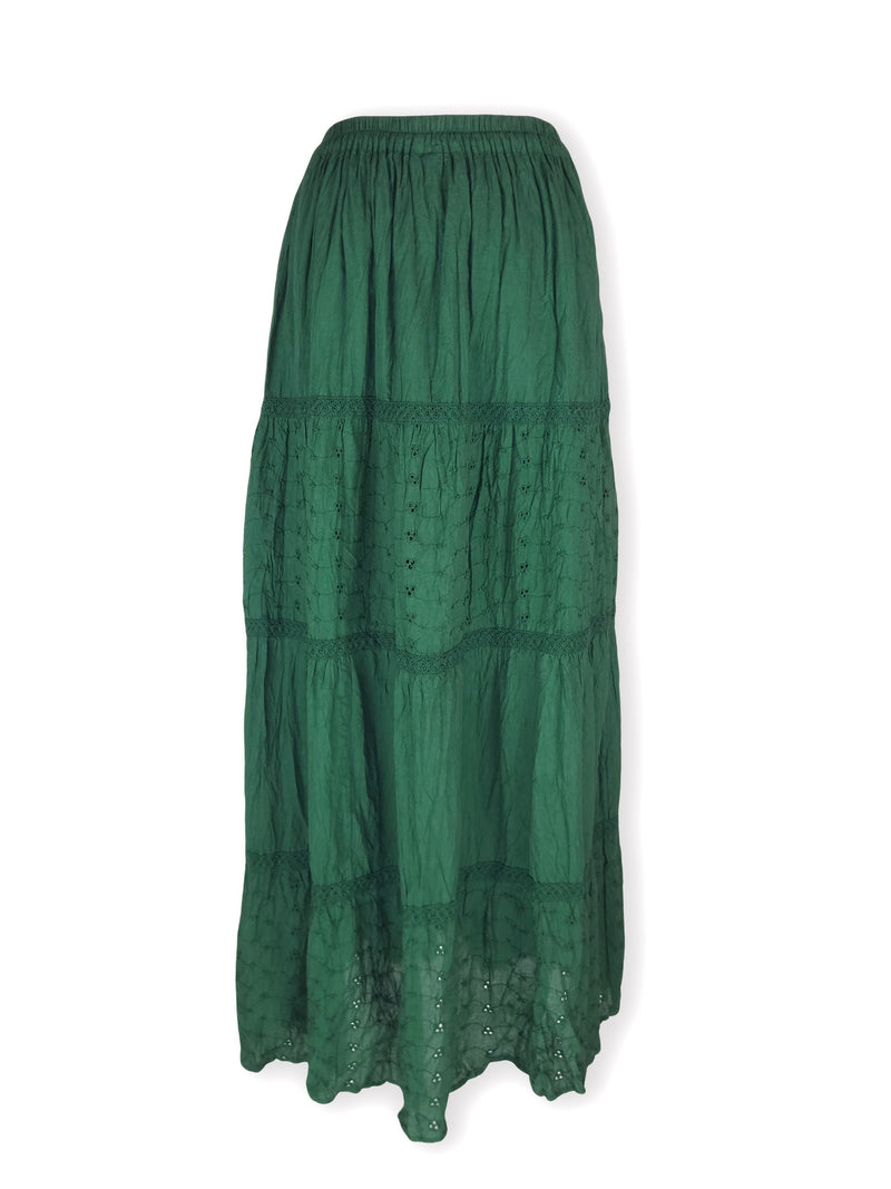 Julieta Floral Cut-Out Maxi Skirt