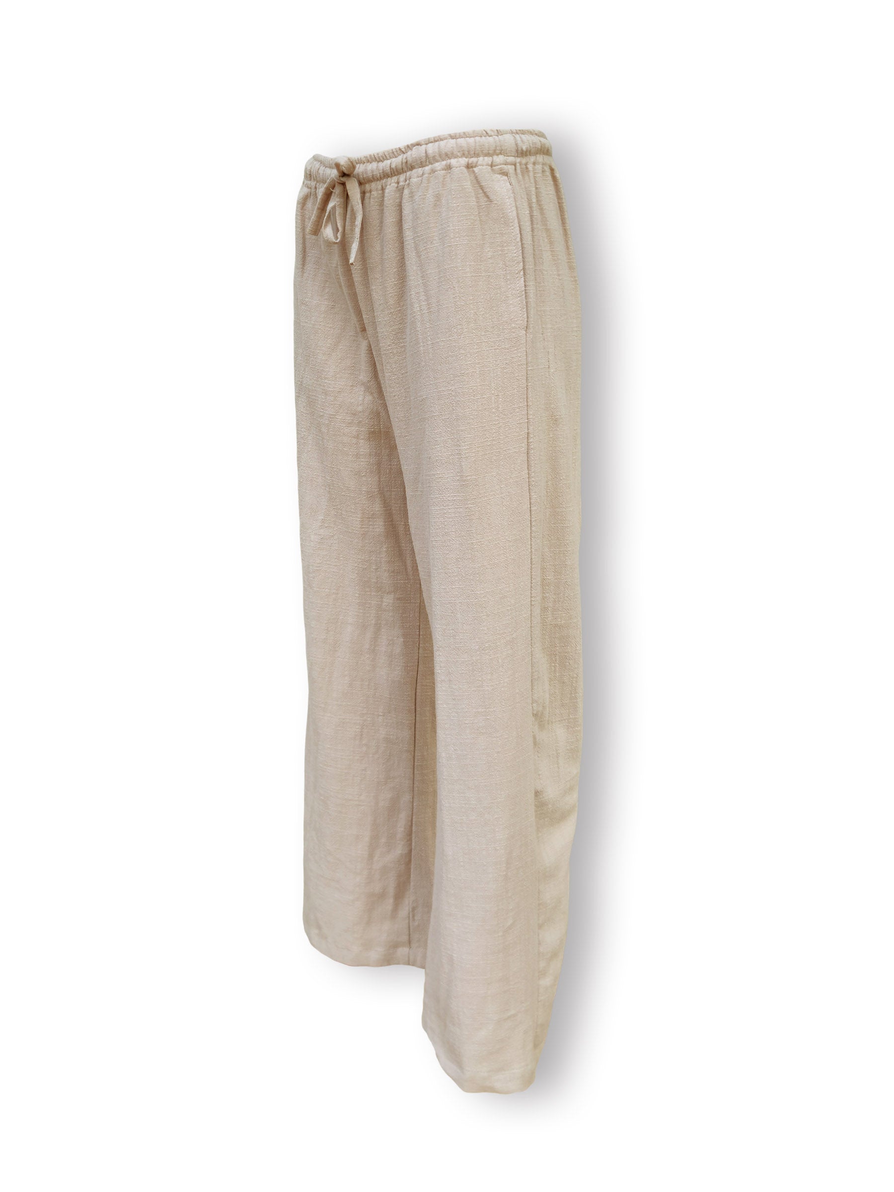 Madeline Semi Wide Leg Cotton Elastic Waist Pants