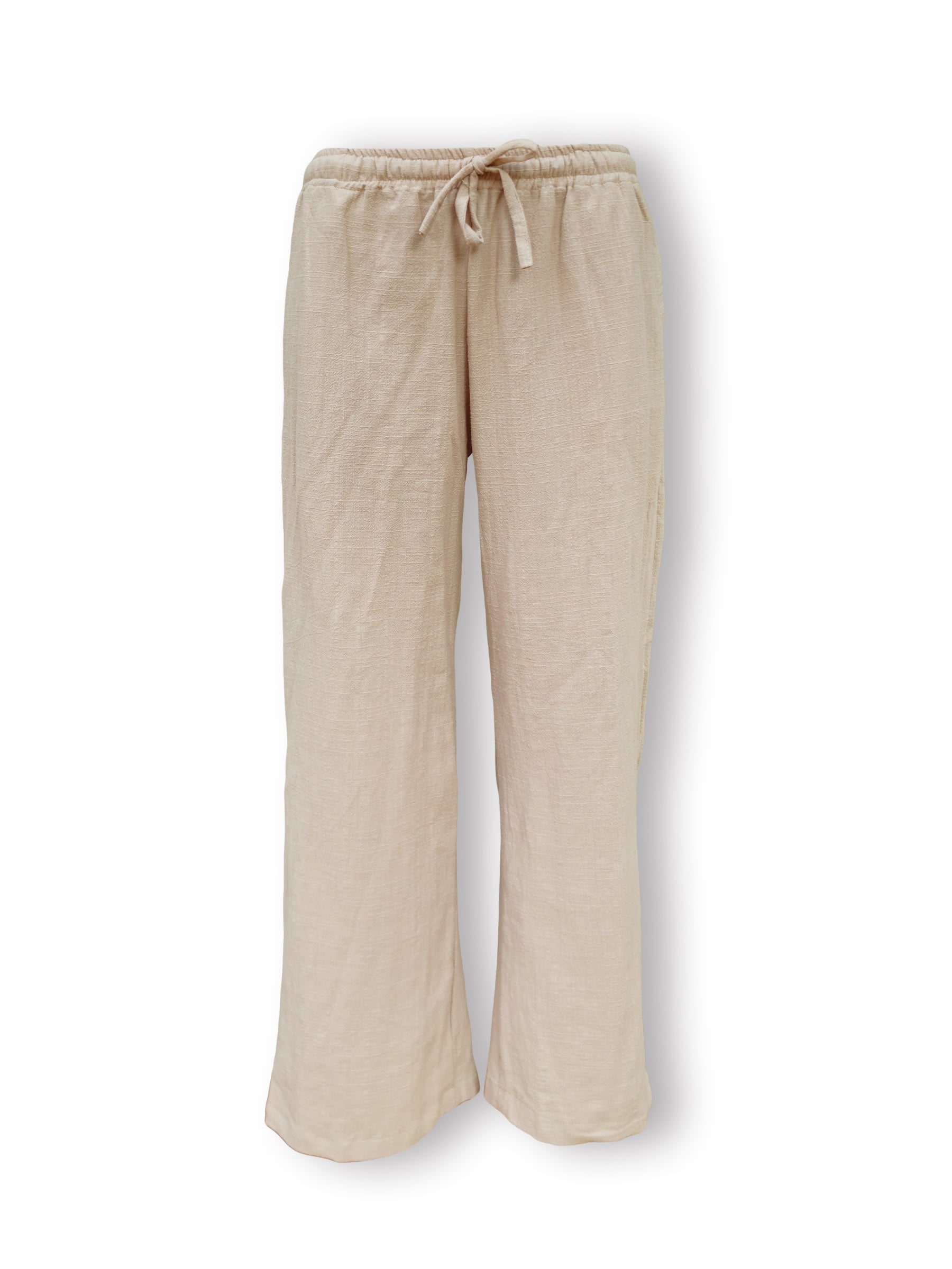 Madeline Semi Wide Leg Cotton Elastic Waist Pants