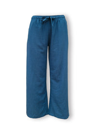 Madeline Semi Wide Leg Cotton Elastic Waist Pants