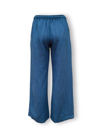 Madeline Semi Wide Leg Cotton Elastic Waist Pants