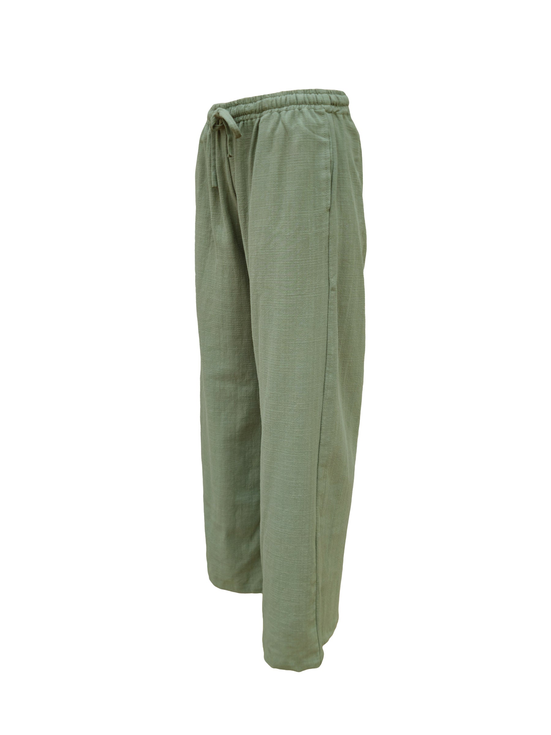 Madeline Semi Wide Leg Cotton Elastic Waist Pants