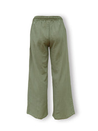 Madeline Semi Wide Leg Cotton Elastic Waist Pants