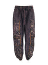 Mushroom Print Harem Pants with Zip Pockets