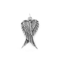 Sterling Silver Angel Wings Pendant - Large