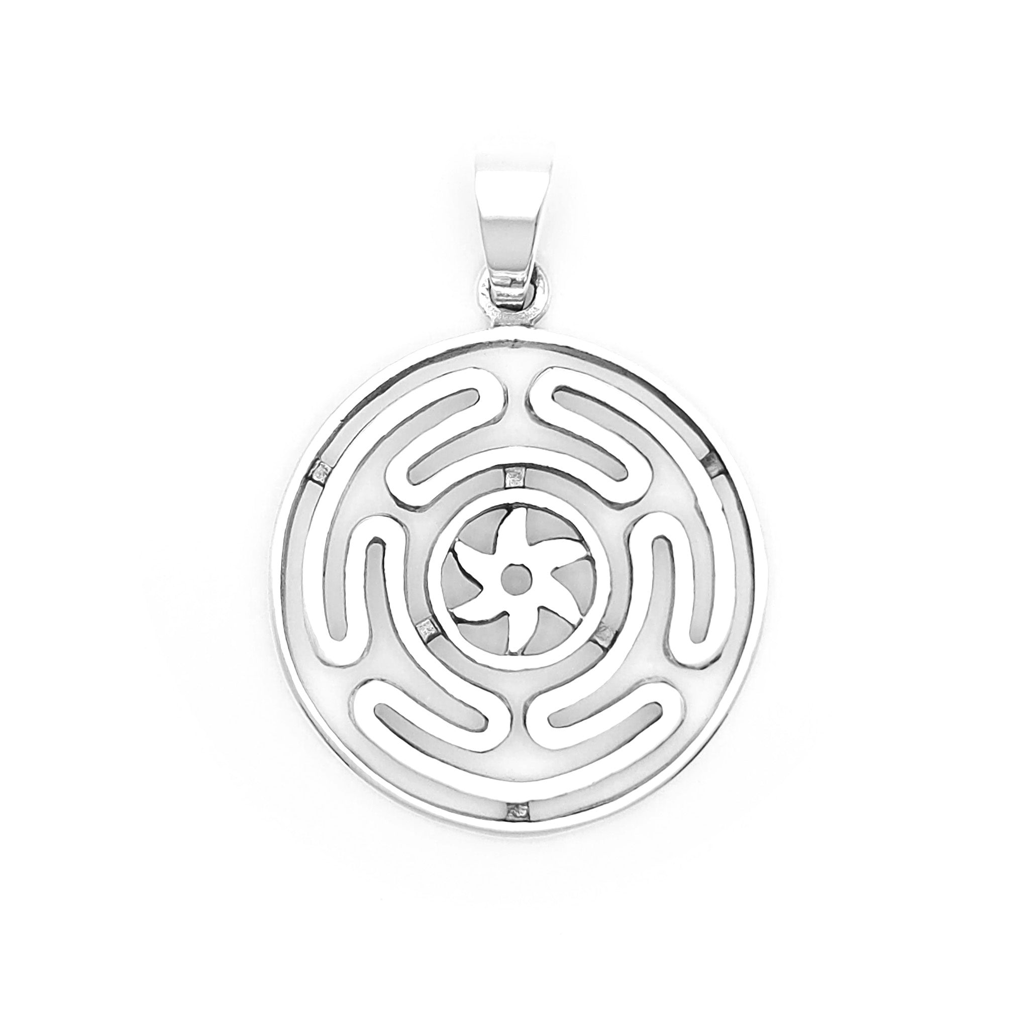 Sterling Silver Hecate's Wheel Pendant