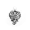Sterling Silver Huginn and Muninn Heart of Ravens Pendant