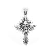 Sterling Silver Infernal Skull Cross Pendant
