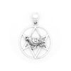 Sterling Silver Unicursal Hexagram Raven Pendant