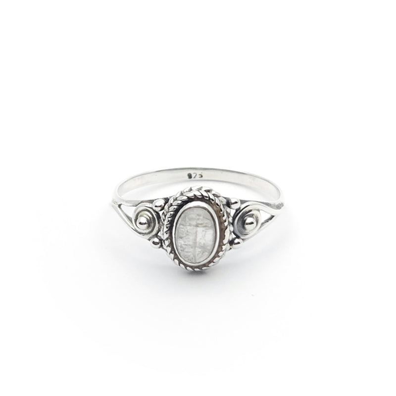 Sterling Silver Avery Rainbow Moonstone Ring