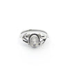 Sterling Silver Faceted Iris Rainbow Moonstone Ring