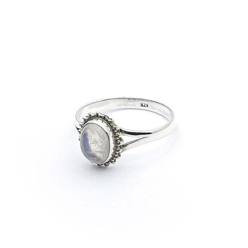 Sterling Silver Luna Rainbow Moonstone Ring