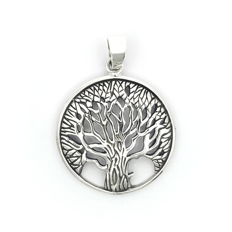 Sterling Silver Natural Tree Of Life Pendant