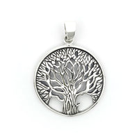 Sterling Silver Natural Tree Of Life Pendant