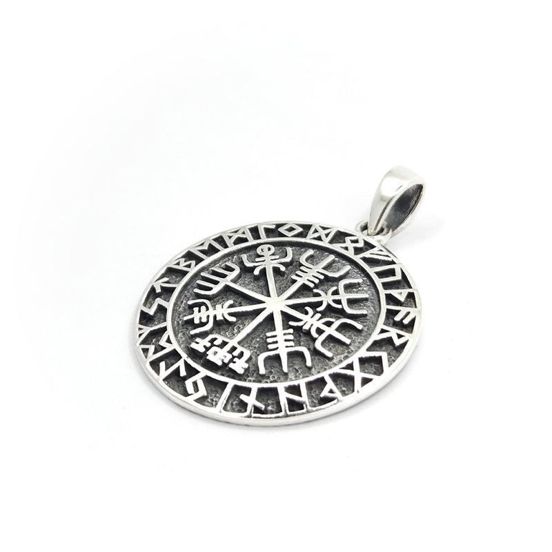 Sterling Silver Norse Compass Pendant