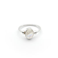 Sterling Silver Ophelia Rainbow Moonstone Ring