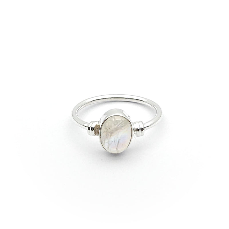 Sterling Silver Ophelia Rainbow Moonstone Ring