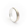 Sterling Silver Spinner Ring with Copper and Brass Detail
