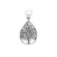 Sterling Silver Teardrop Tree of Life Pendant
